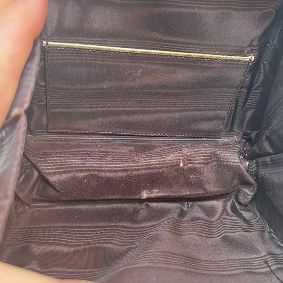 Harry Revits Lizard Reptile Dark Brown and Brass Structured Leather Box Handbag - Picture 13 of 13